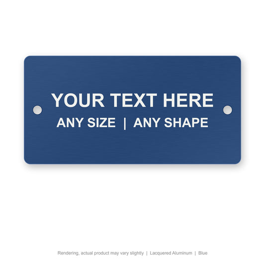 Lacquered Aluminum engraved plate (rendering)