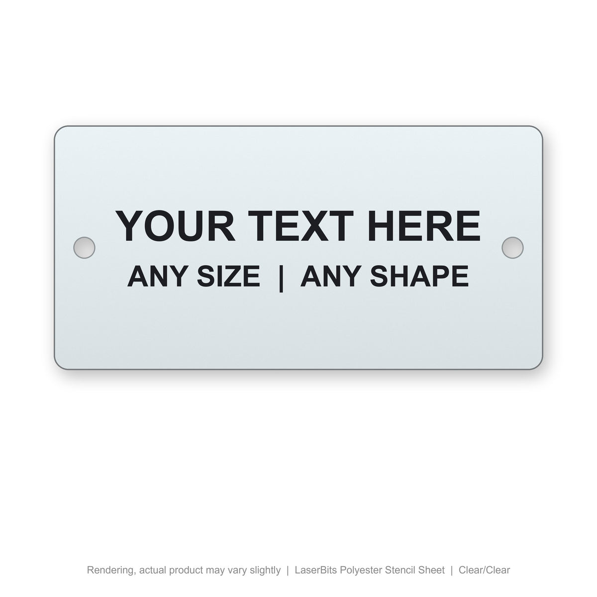 LaserBits Polyester Stencil Sheet engraved plate (rendering)