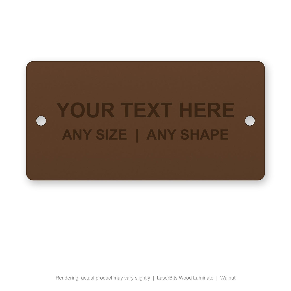 LaserBits Wood Laminate engraved plate (rendering)