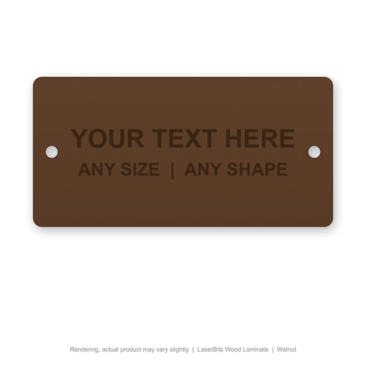 LaserBits Wood Laminate engraved plate (rendering)
