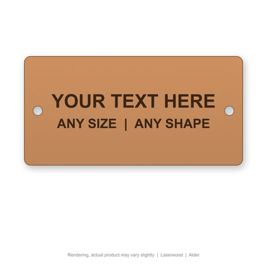 Laserwood engraved plate (rendering)
