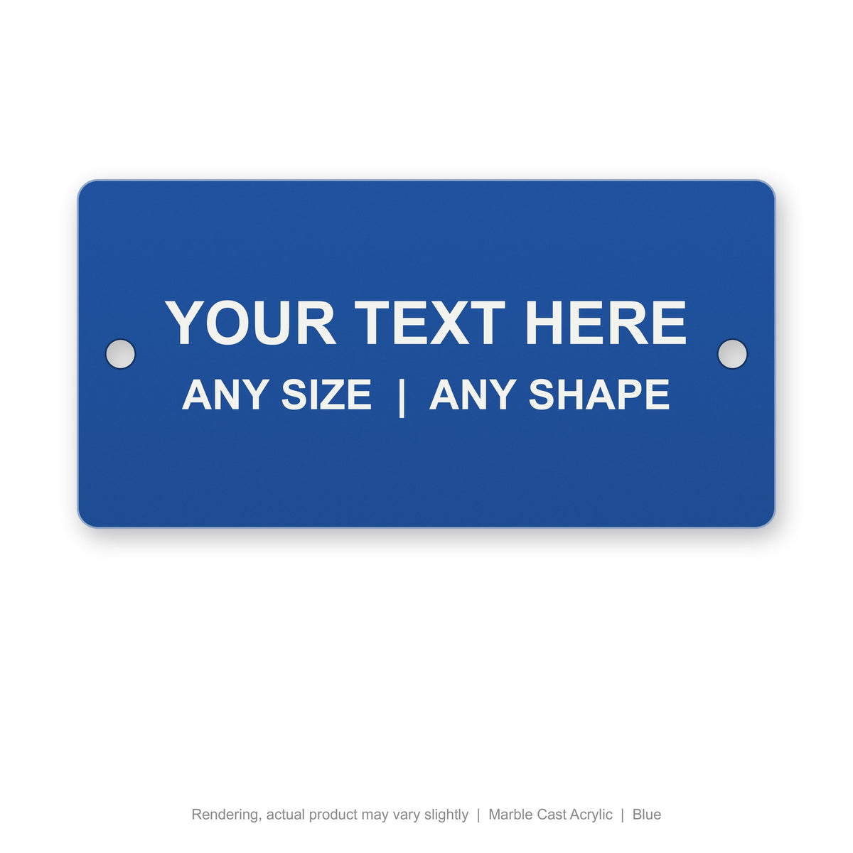 Marble Cast Acrylic engraved plate (rendering)