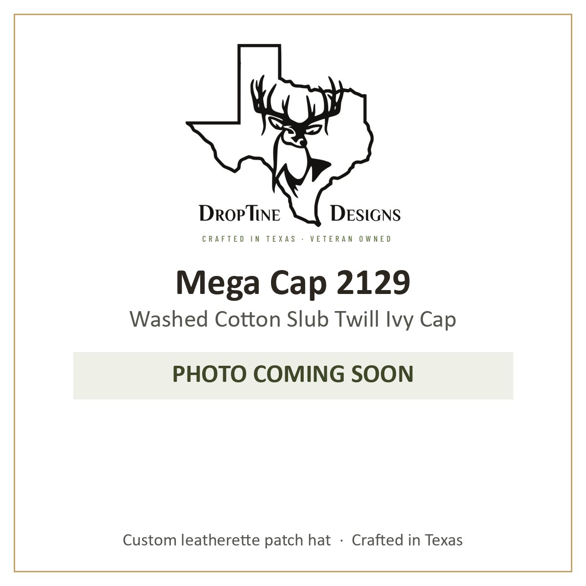 Photo coming soon: Mega Cap 2129 Washed Cotton Slub Twill Ivy Cap