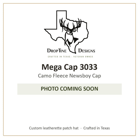 Photo coming soon: Mega Cap 3033 Camo Fleece Newsboy Cap