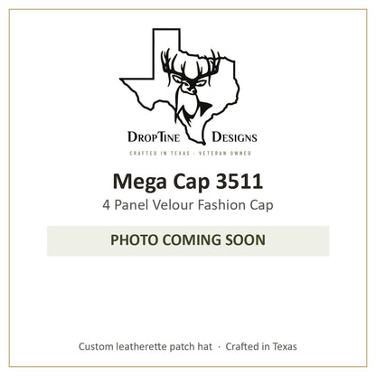 Photo coming soon: Mega Cap 3511 4 Panel Velour Fashion Cap
