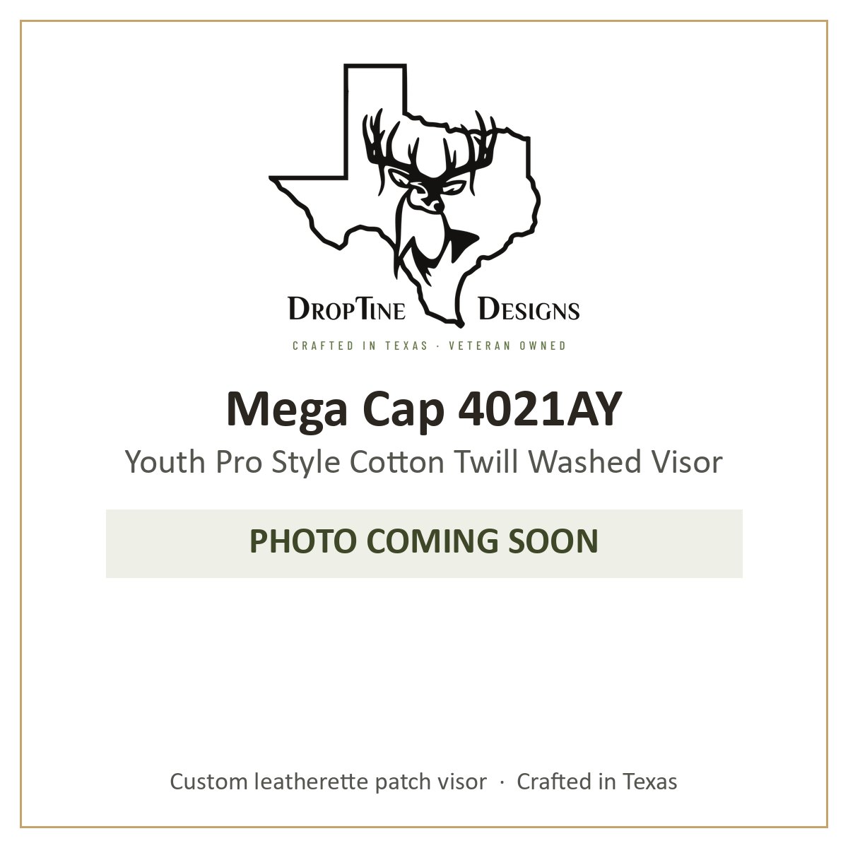 Photo coming soon: Mega Cap 4021AY Youth Pro Style Cotton Twill Washed Visor