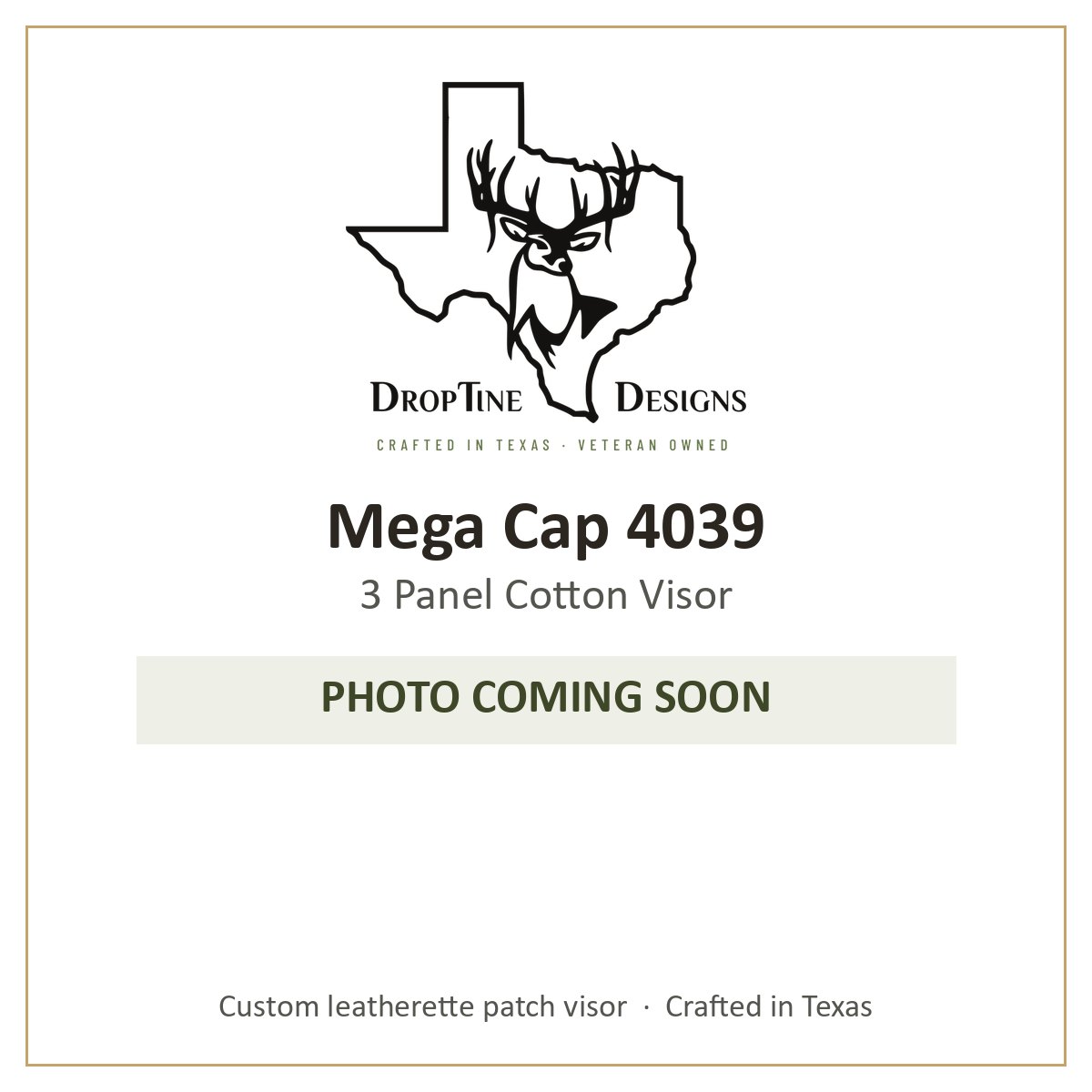 Photo coming soon: Mega Cap 4039 3 Panel Cotton Visor