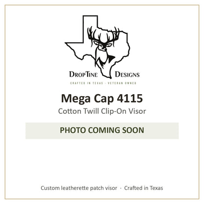 Photo coming soon: Mega Cap 4115 Cotton Twill Clip-On Visor
