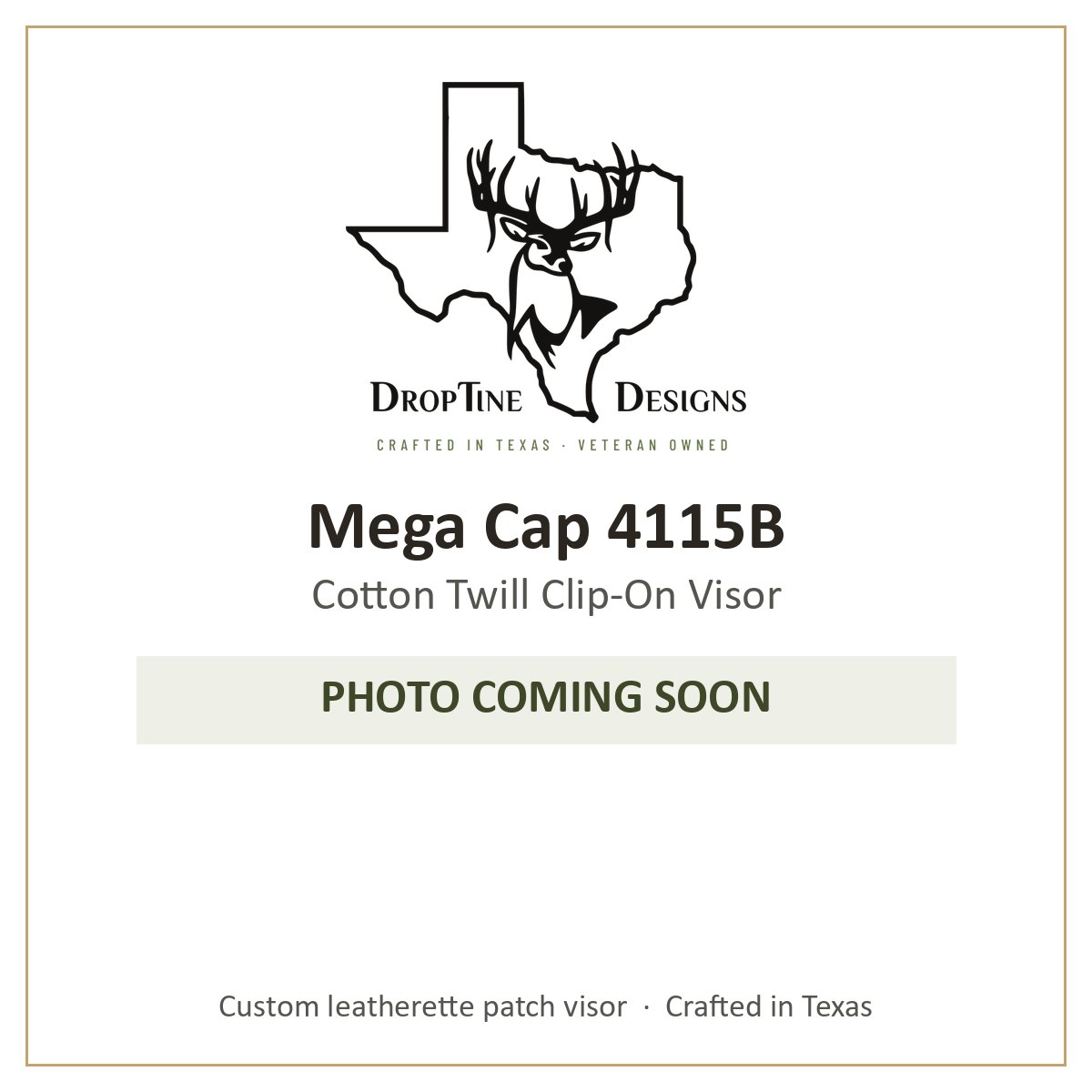 Photo coming soon: Mega Cap 4115B Cotton Twill Clip-On Visor