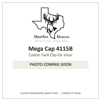Photo coming soon: Mega Cap 4115B Cotton Twill Clip-On Visor