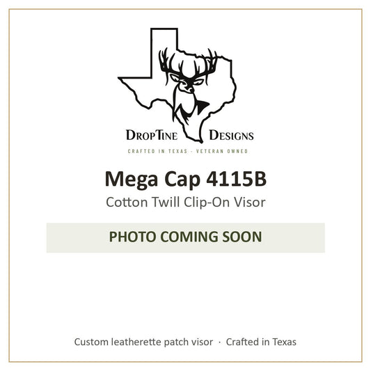 Photo coming soon: Mega Cap 4115B Cotton Twill Clip-On Visor