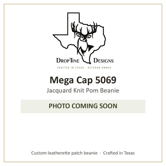 Photo coming soon: Mega Cap 5069 Jacquard Knit Pom Beanie