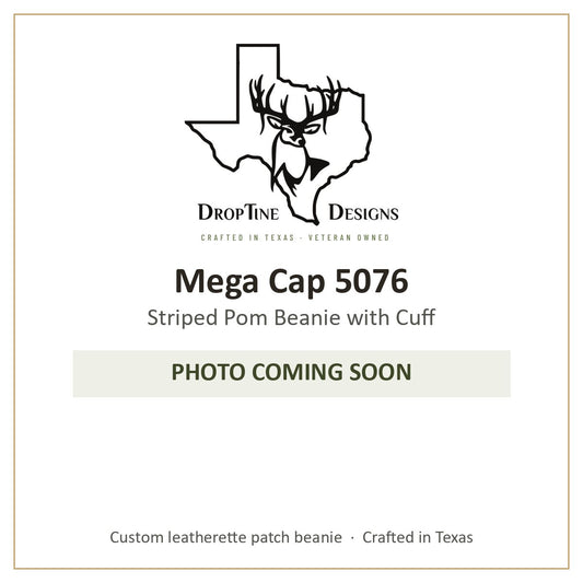Photo coming soon: Mega Cap 5076 Striped Pom Beanie with Cuff