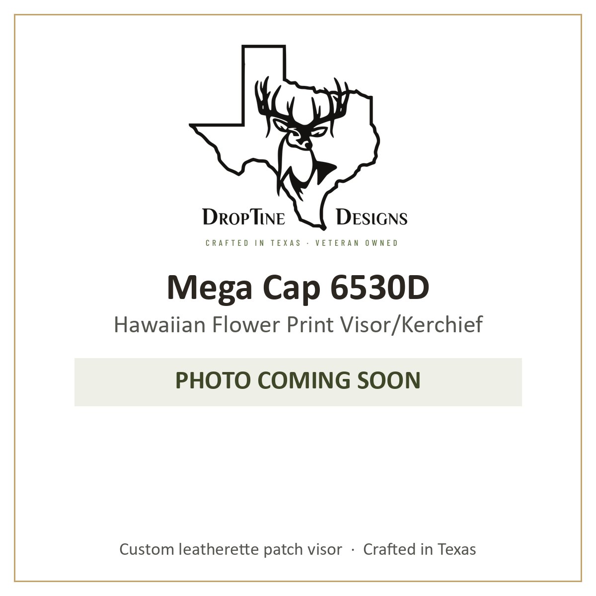 Photo coming soon: Mega Cap 6530D Hawaiian Flower Print Visor/Kerchief