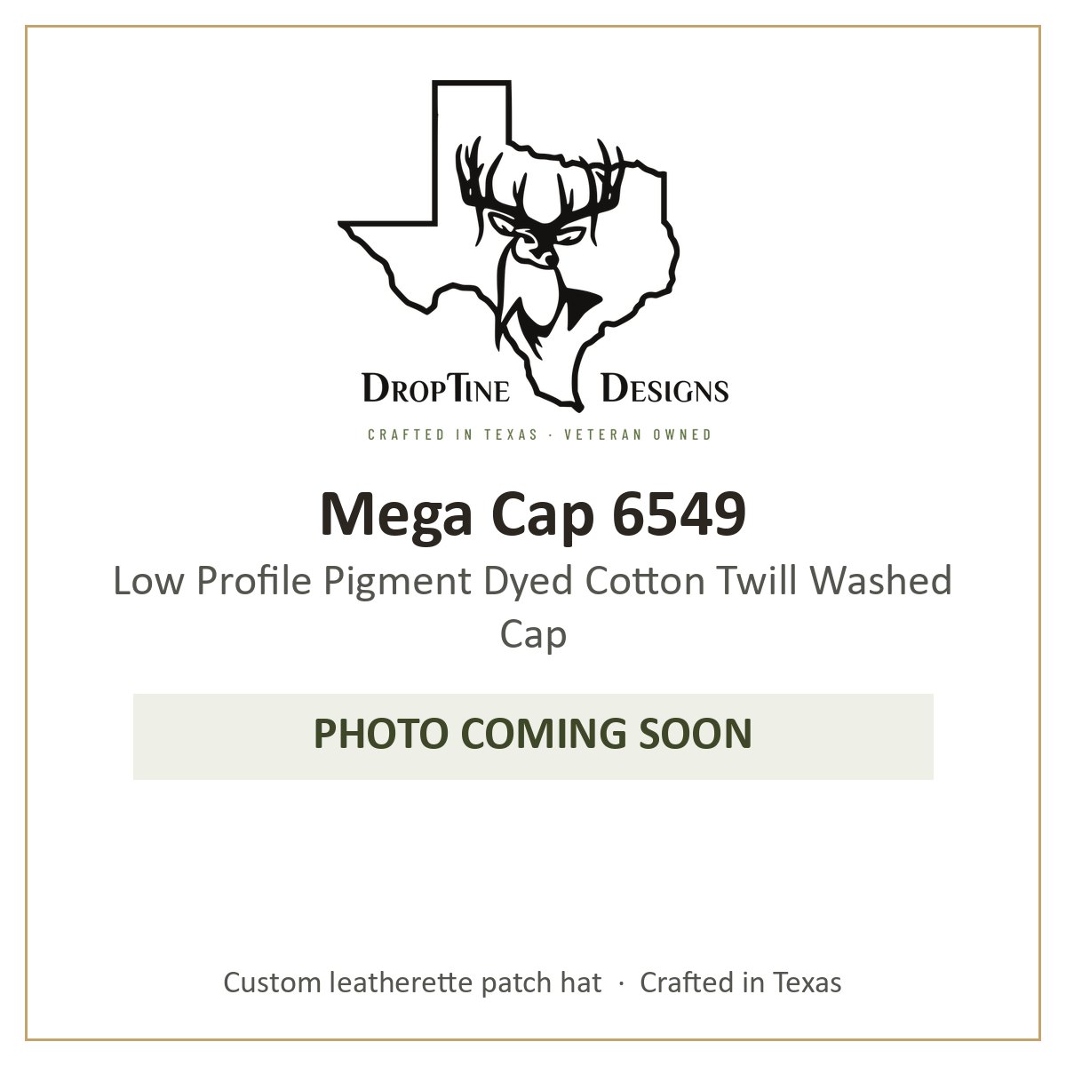 Photo coming soon: Mega Cap 6549 Low Profile Pigment Dyed Cotton Twill Washed Cap