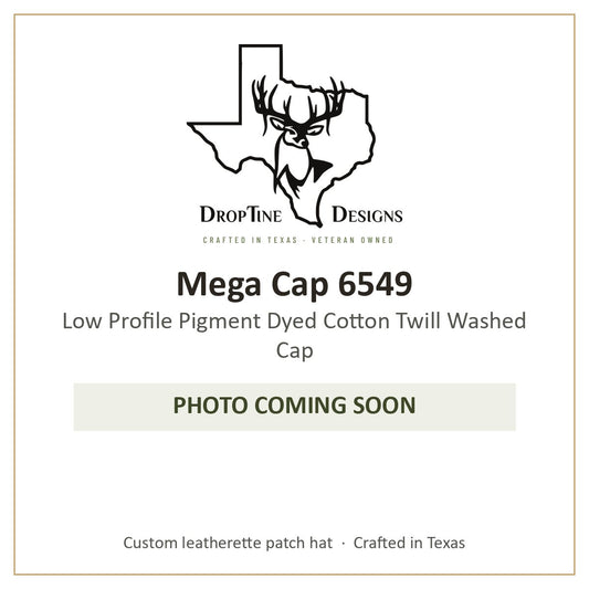 Photo coming soon: Mega Cap 6549 Low Profile Pigment Dyed Cotton Twill Washed Cap