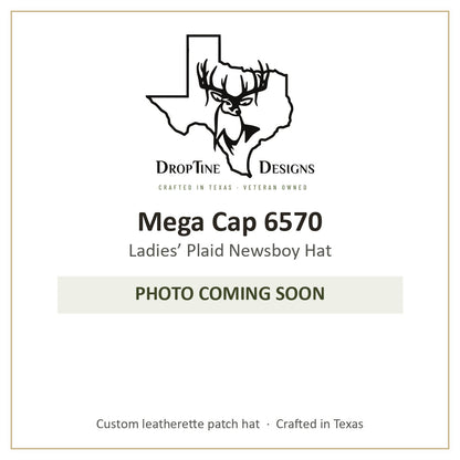 Photo coming soon: Mega Cap 6570 Ladies’ Plaid Newsboy Hat