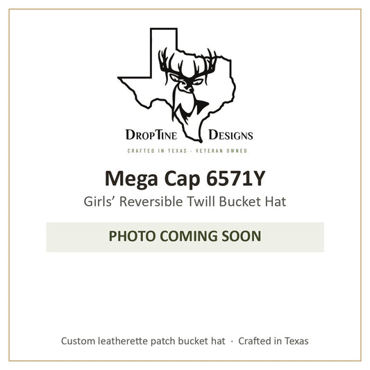 Photo coming soon: Mega Cap 6571Y Girls’ Reversible Twill Bucket Hat
