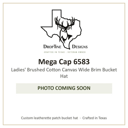 Photo coming soon: Mega Cap 6583 Ladies' Brushed Cotton Canvas Wide Brim Bucket Hat