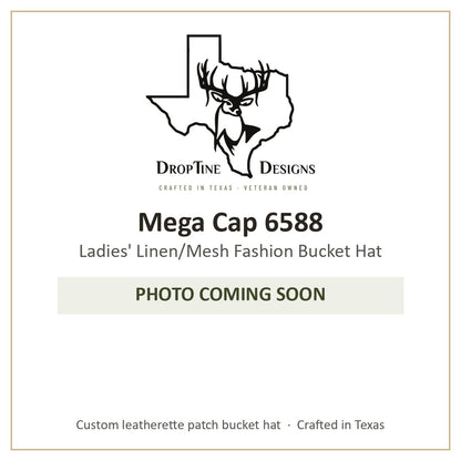 Photo coming soon: Mega Cap 6588 Ladies' Linen/Mesh Fashion Bucket Hat