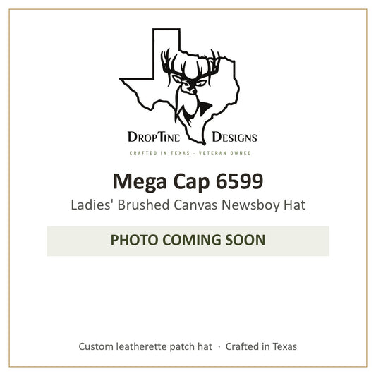 Photo coming soon: Mega Cap 6599 Ladies' Brushed Canvas Newsboy Hat