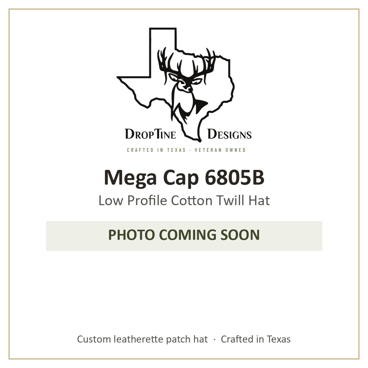 Photo coming soon: Mega Cap 6805B Low Profile Cotton Twill Hat
