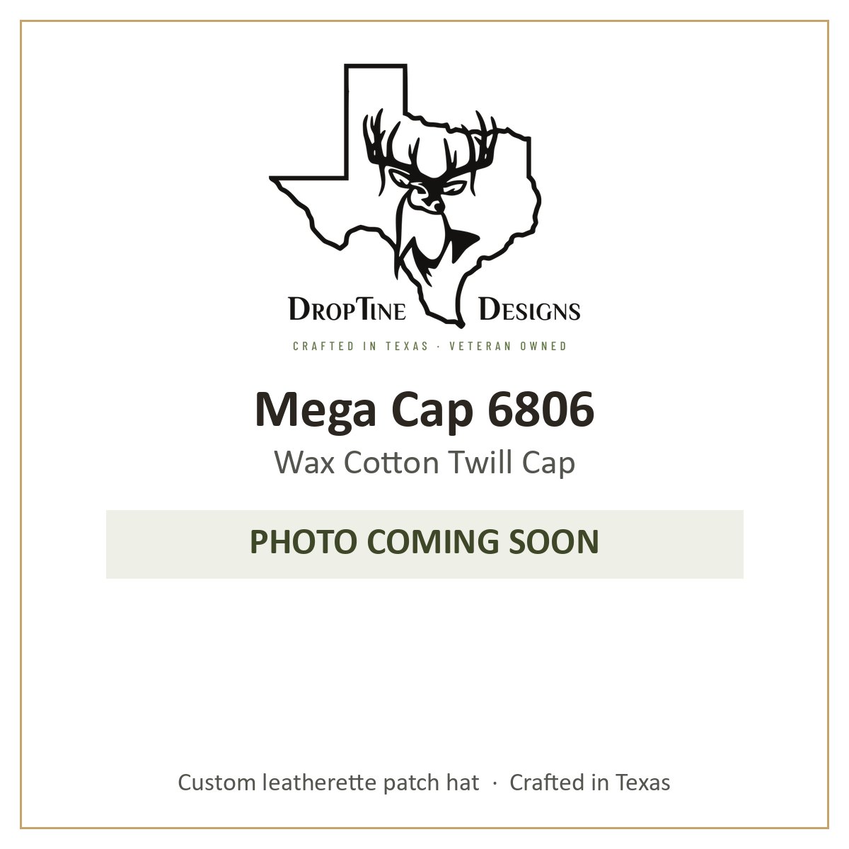 Photo coming soon: Mega Cap 6806 Wax Cotton Twill Cap