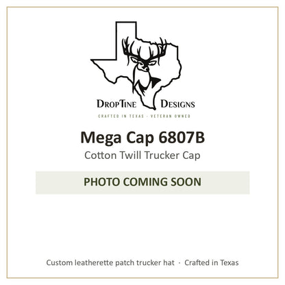 Photo coming soon: Mega Cap 6807B Cotton Twill Trucker Cap