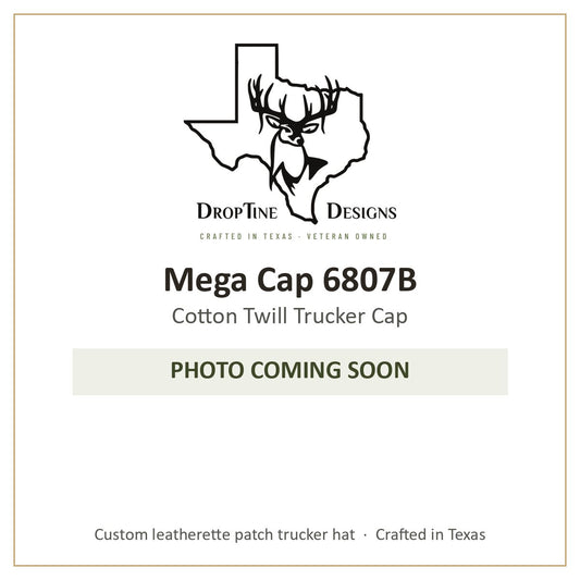 Photo coming soon: Mega Cap 6807B Cotton Twill Trucker Cap