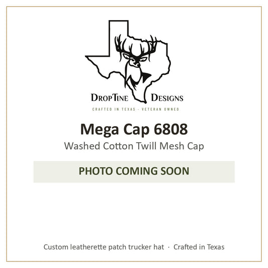 Photo coming soon: Mega Cap 6808 Washed Cotton Twill Mesh Cap
