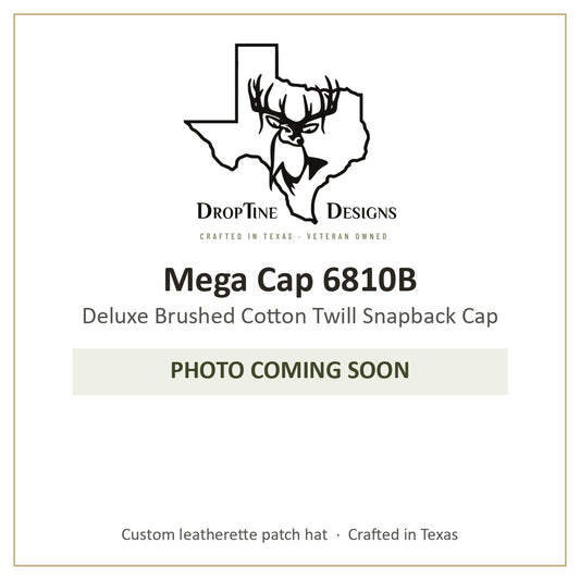 Photo coming soon: Mega Cap 6810B Deluxe Brushed Cotton Twill Snapback Cap