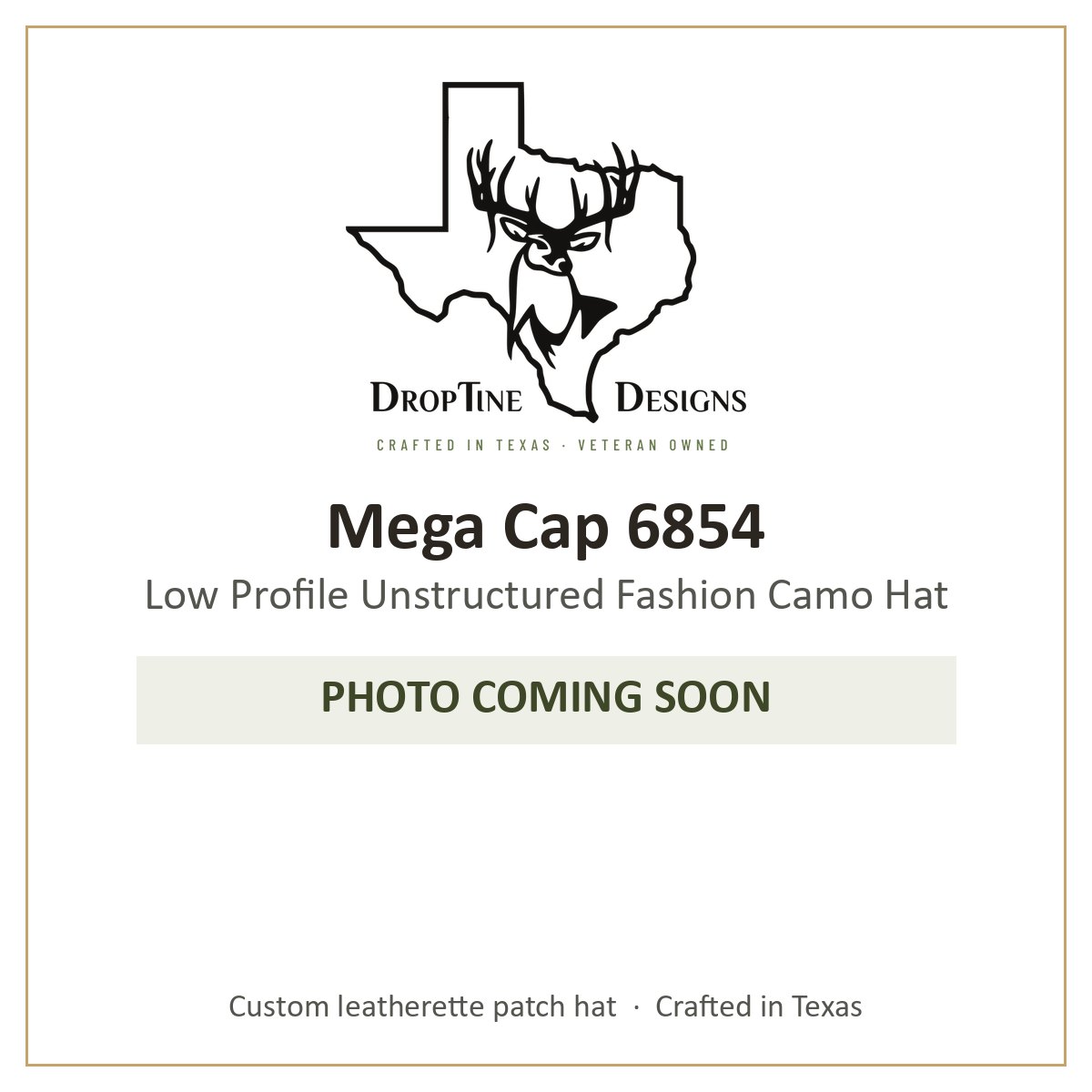Photo coming soon: Mega Cap 6854 Low Profile Unstructured Fashion Camo Hat
