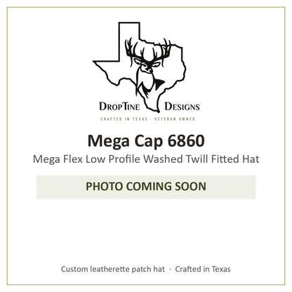 Photo coming soon: Mega Cap 6860 Mega Flex Low Profile Washed Twill Fitted Hat