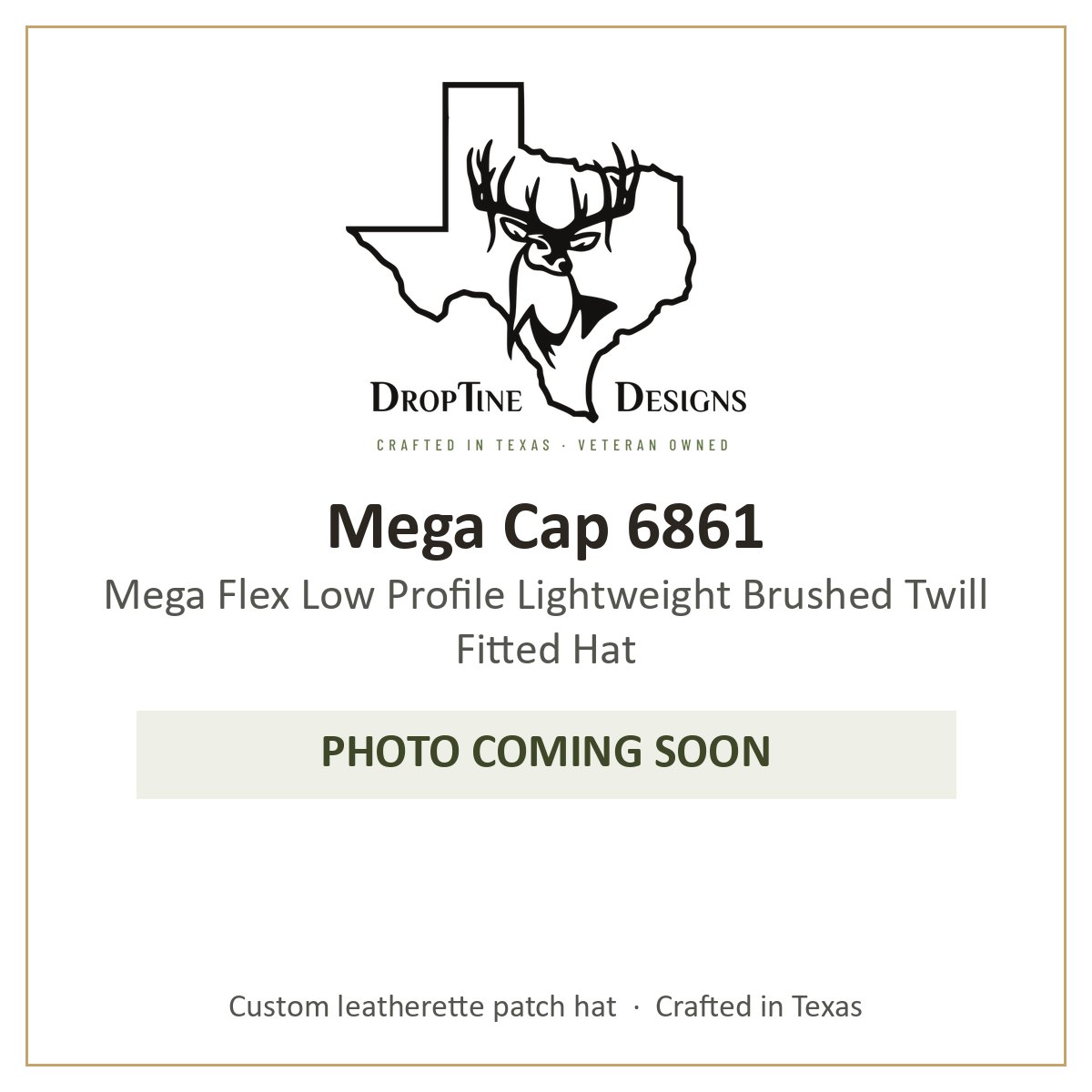 Photo coming soon: Mega Cap 6861 Mega Flex Low Profile Lightweight Brushed Twill Fitted Hat