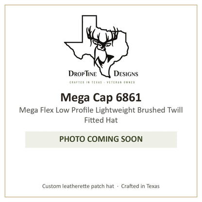 Photo coming soon: Mega Cap 6861 Mega Flex Low Profile Lightweight Brushed Twill Fitted Hat