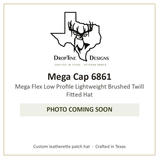 Photo coming soon: Mega Cap 6861 Mega Flex Low Profile Lightweight Brushed Twill Fitted Hat