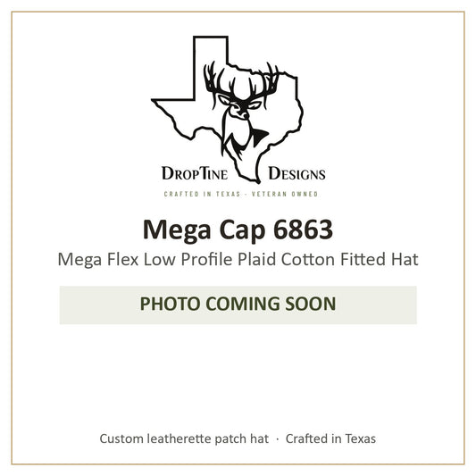 Photo coming soon: Mega Cap 6863 Mega Flex Low Profile Plaid Cotton Fitted Hat