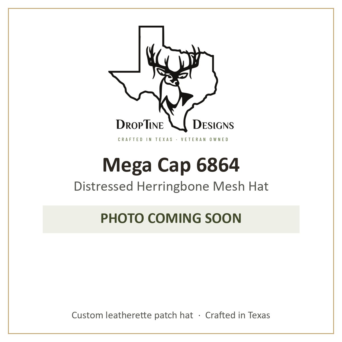 Photo coming soon: Mega Cap 6864 Distressed Herringbone Mesh Hat