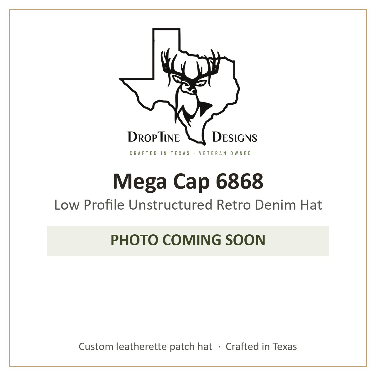 Photo coming soon: Mega Cap 6868 Low Profile Unstructured Retro Denim Hat