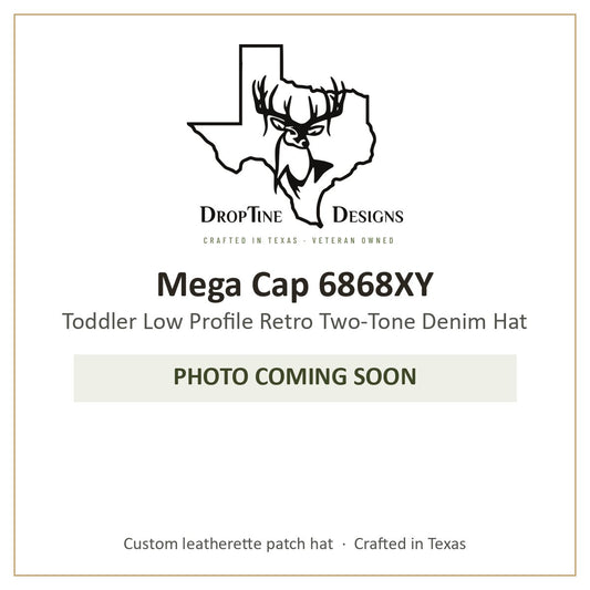 Photo coming soon: Mega Cap 6868XY Toddler Low Profile Retro Two-Tone Denim Hat