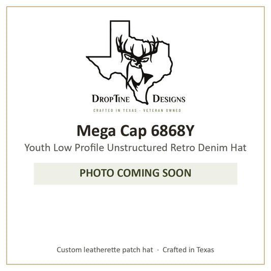 Photo coming soon: Mega Cap 6868Y Youth Low Profile Unstructured Retro Denim Hat