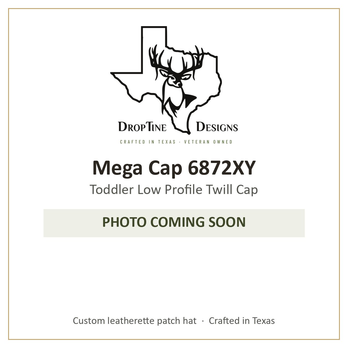 Photo coming soon: Mega Cap 6872XY Toddler Low Profile Twill Cap