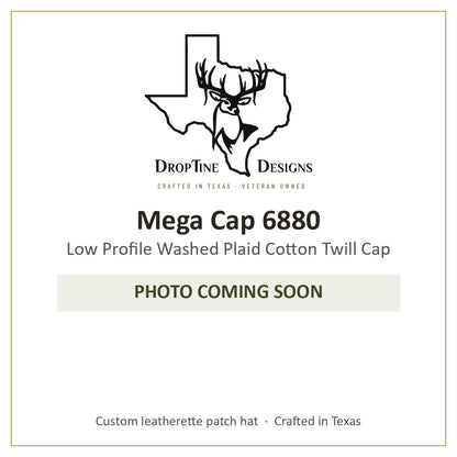 Photo coming soon: Mega Cap 6880 Low Profile Washed Plaid Cotton Twill Cap