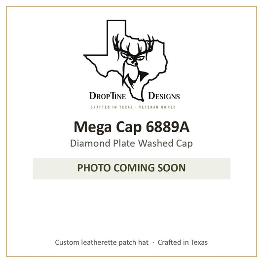 Photo coming soon: Mega Cap 6889A Diamond Plate Washed Cap