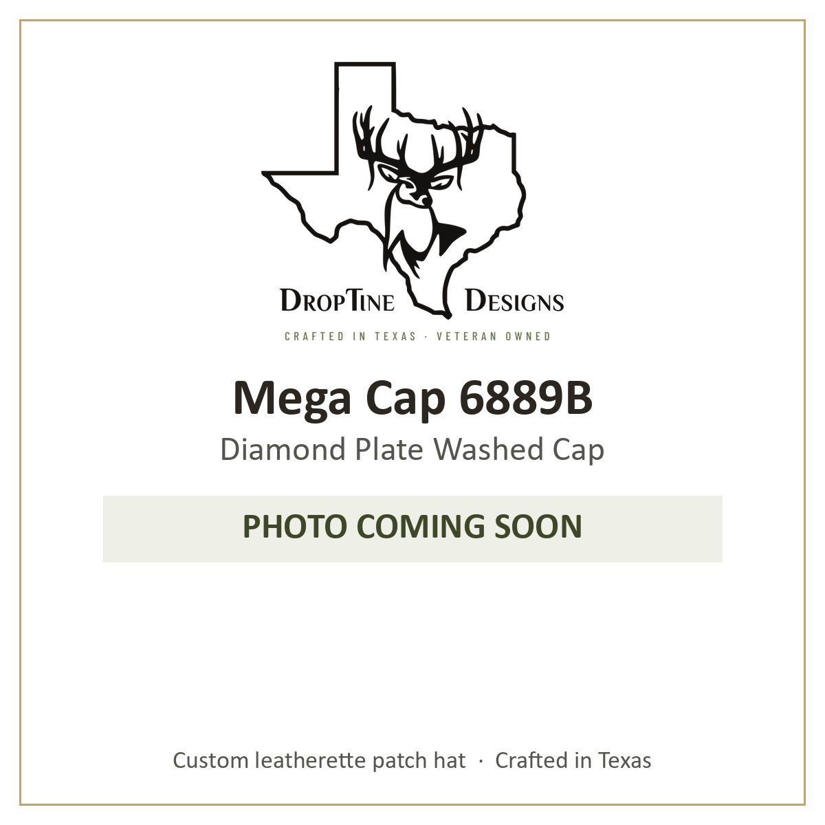 Photo coming soon: Mega Cap 6889B Diamond Plate Washed Cap