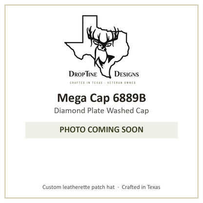 Photo coming soon: Mega Cap 6889B Diamond Plate Washed Cap