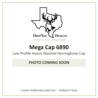 Photo coming soon: Mega Cap 6890 Low Profile Heavy Washed Herringbone Cap