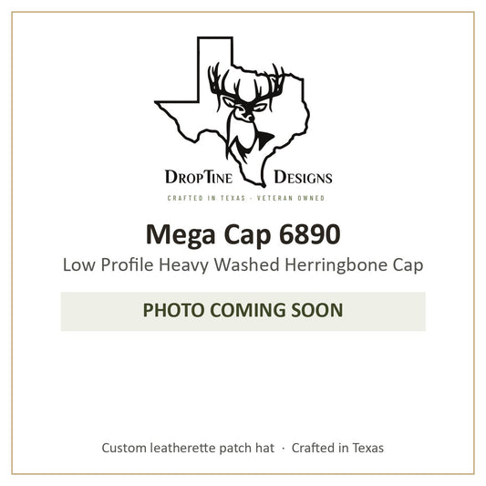 Photo coming soon: Mega Cap 6890 Low Profile Heavy Washed Herringbone Cap