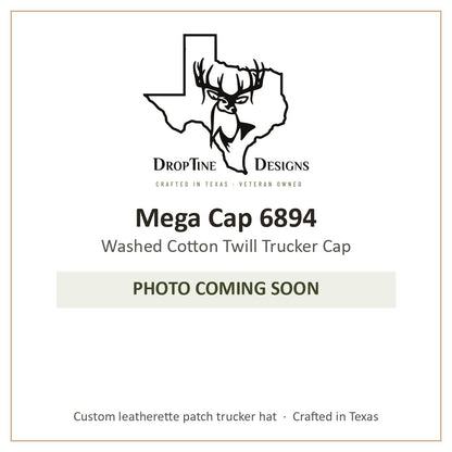 Photo coming soon: Mega Cap 6894 Washed Cotton Twill Trucker Cap
