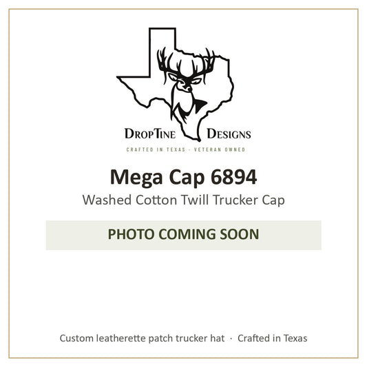 Photo coming soon: Mega Cap 6894 Washed Cotton Twill Trucker Cap